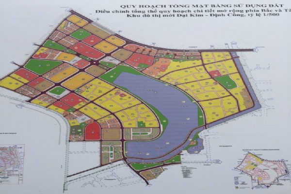 Mặt bằng thiết kế khu đô thị Đại Kim Định Công
