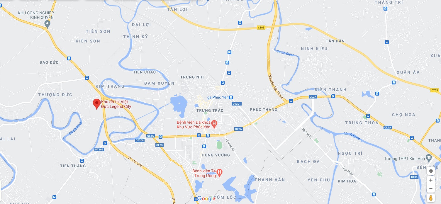 Đường đi tới dự án Việt Đức Legend City