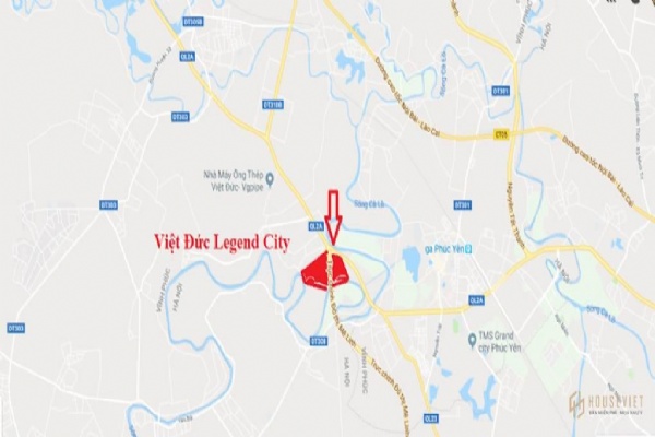 Vị trí dự án Việt Đức Legend City
