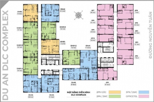 Mặt bằng thiết kế dự án DLC Complex Nguyễn Tuân - Hiện đại, sang trọng