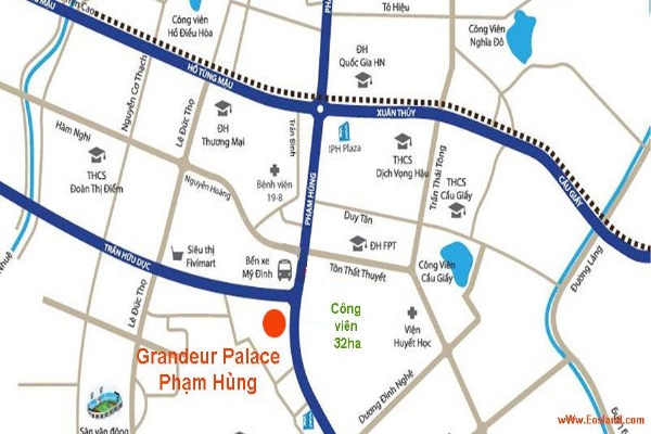 Vị trí dự án Grandeur Palace Phạm Hùng nằm ở đâu?
