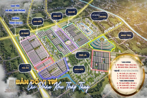 Quy hoạch dự án Vinhomes Ocean Park 2 The Empire