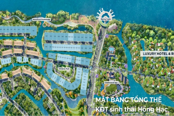 Mặt bằng thiết kế Khu đô thị sinh thái Hồng Hạc Xuân Lâm Phú Mỹ Hưng
