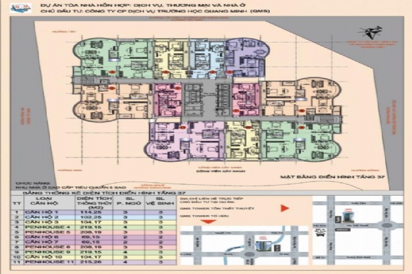 Mặt bằng thiết kế QMS Top Tower Tố Hữu
