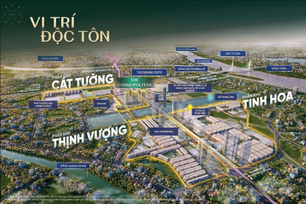 Vị trí The Cosmopolitan Vinhomes Global Gate Cổ Loa 