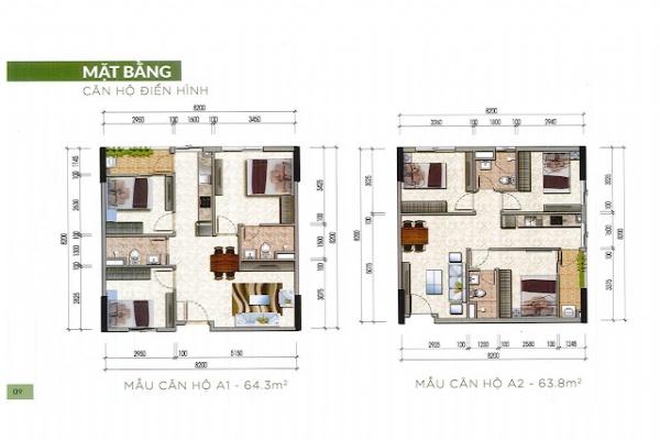 Mặt bằng thiết kế Nhà ở xã hội Thăng Long Green City Kim Chung Đông Anh