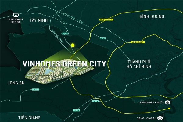 Đường Đến Vinhomes Green City Long An