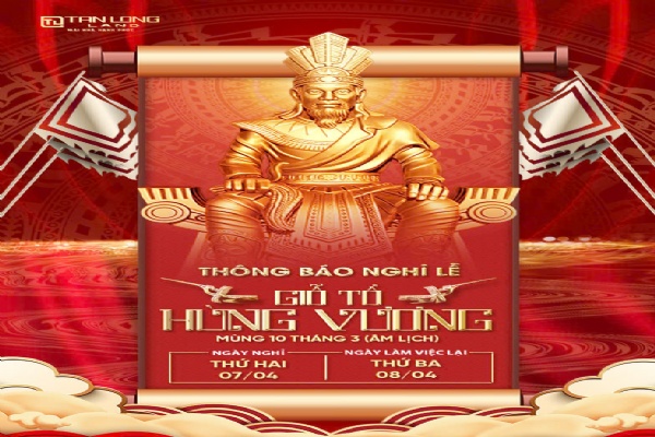 THÔNG BÁO NGHỈ LỄ 30/4 & 1/5 NĂM 2025 - DOANH NGHIỆP TÂN LONG LAND