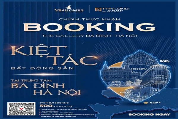 Chính thức nhận Booking Vinhomes The Gallery Giảng Võ