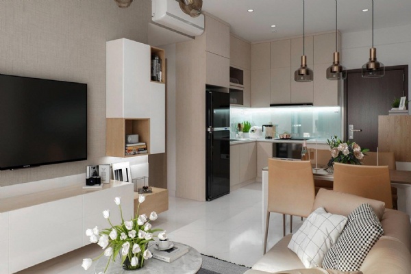 Thiết kế căn hộ 2 phòng ngủ Jade Square Phạm Văn Đồng
