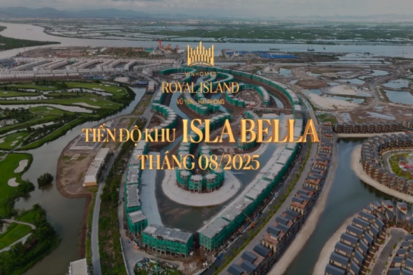 Cập nhật tiến độ xây dựng Isla Bella - tháng 8 Vinhomes Vũ Yên Hải Phòng