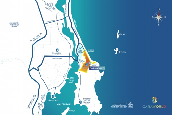 Đường đến CaraWorld Cam Ranh