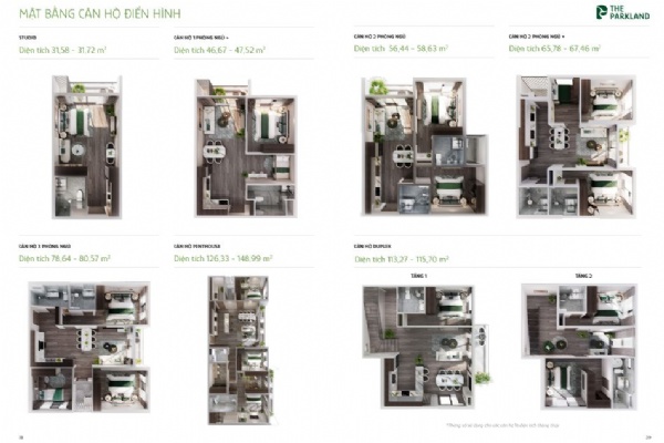 Mặt bằng thiết kế The Parkland Imperia Ocean Park 2 tối ưu không gian sống hiện đại