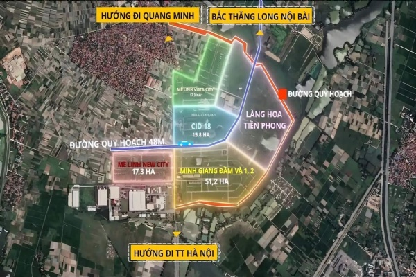 Vị trí Pearl Rivera Hanoi Mê Linh - Lựa chọn an cư tại cửa ngõ Hà Nội