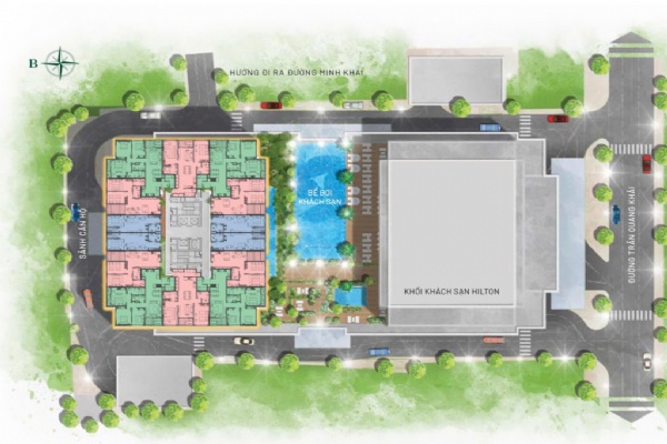 Mặt bằng thiết kế Hilton Hải Phòng và tư duy kiến trúc Châu Âu độc bản