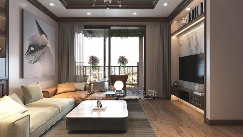 Cho thuê căn hộ 1 phòng ngủ chung cư The InterOne Bắc Giang hướng Nam – 38m², full nội thất cao cấp