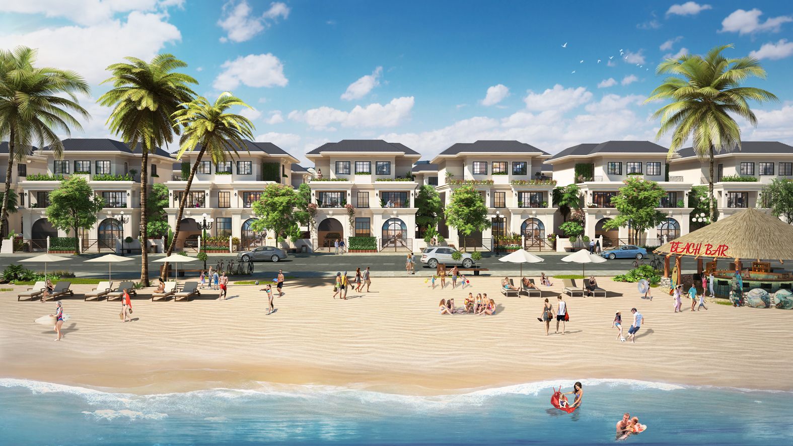 Cần thuê biệt thự song lập ven biển đầy đủ nội thất bể bơi ngoài trời MIK Green Paradise Cần Giờ