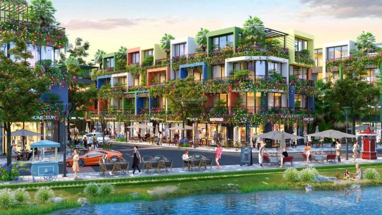 Mua liền kề 2 mặt thoáng Tây Nam mặt tiền 5m xây 4 tầng bàn giao bên ngoài Flamingo Đông Anh