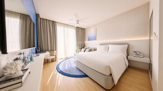 Mua căn hộ 1 phòng ngủ tầng cao nhìn biển Tây Bắc - DT: 52m2 Charmora City Sun Nha Trang