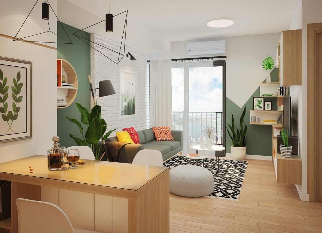 Căn hộ Studio 1pn The Cityon Imperia Ocean City 1wc hướng Tây 32,6m2 view sân rộng thoáng đãng