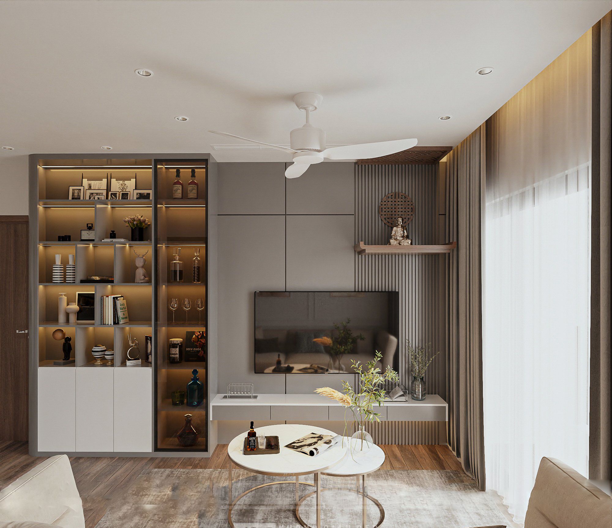 Bán căn hộ 2 phòng ngủ hướng Đông hoàn thiện cao cấp DT: 71m2 TMC Smart Home Phạm Văn Đồng