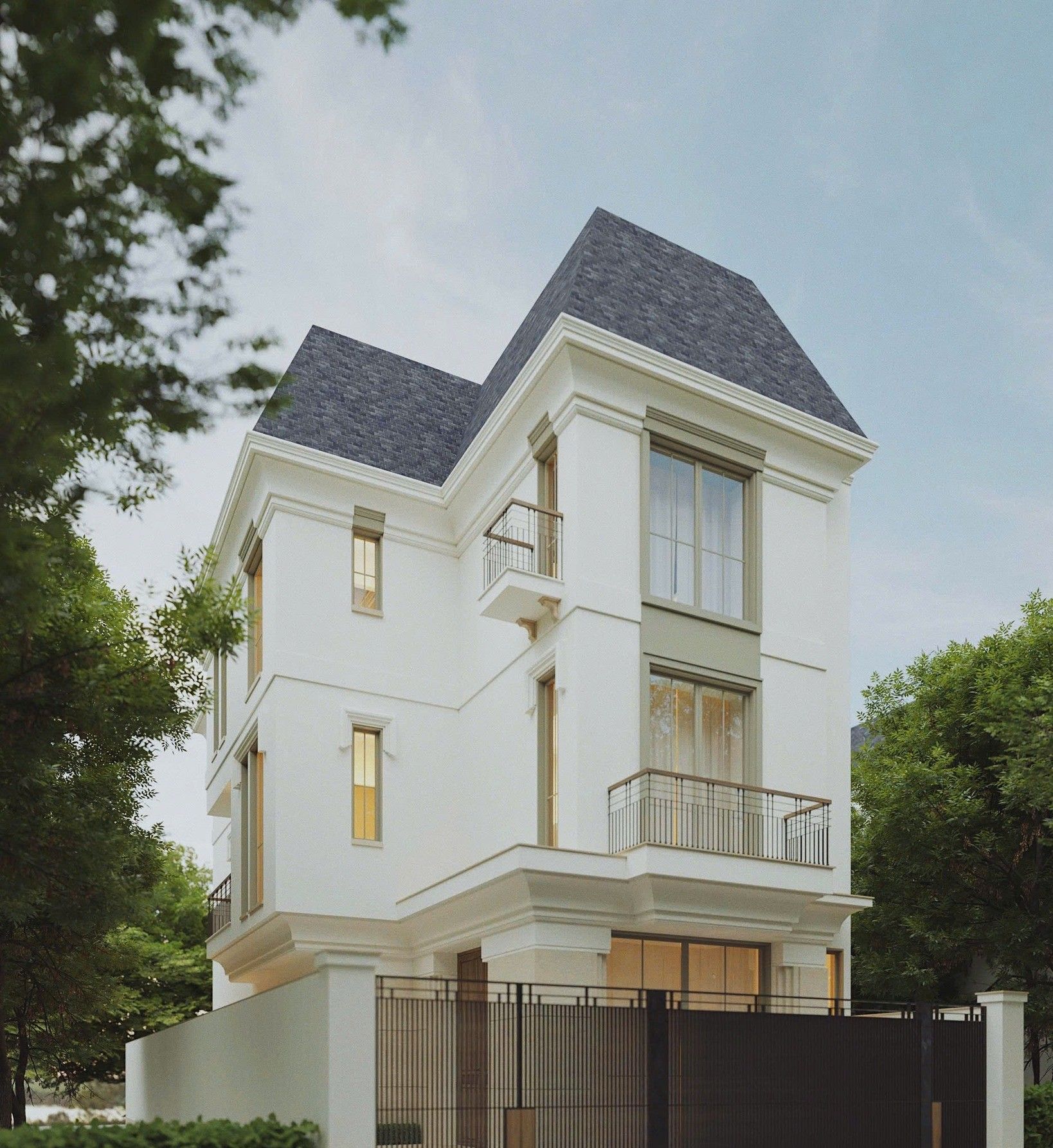 Bán căn góc biệt thự Vinhomes Global Sportia Hanoi Ngọc Hồi hướng Tây thô mặt trong 3 tầng 1 tum