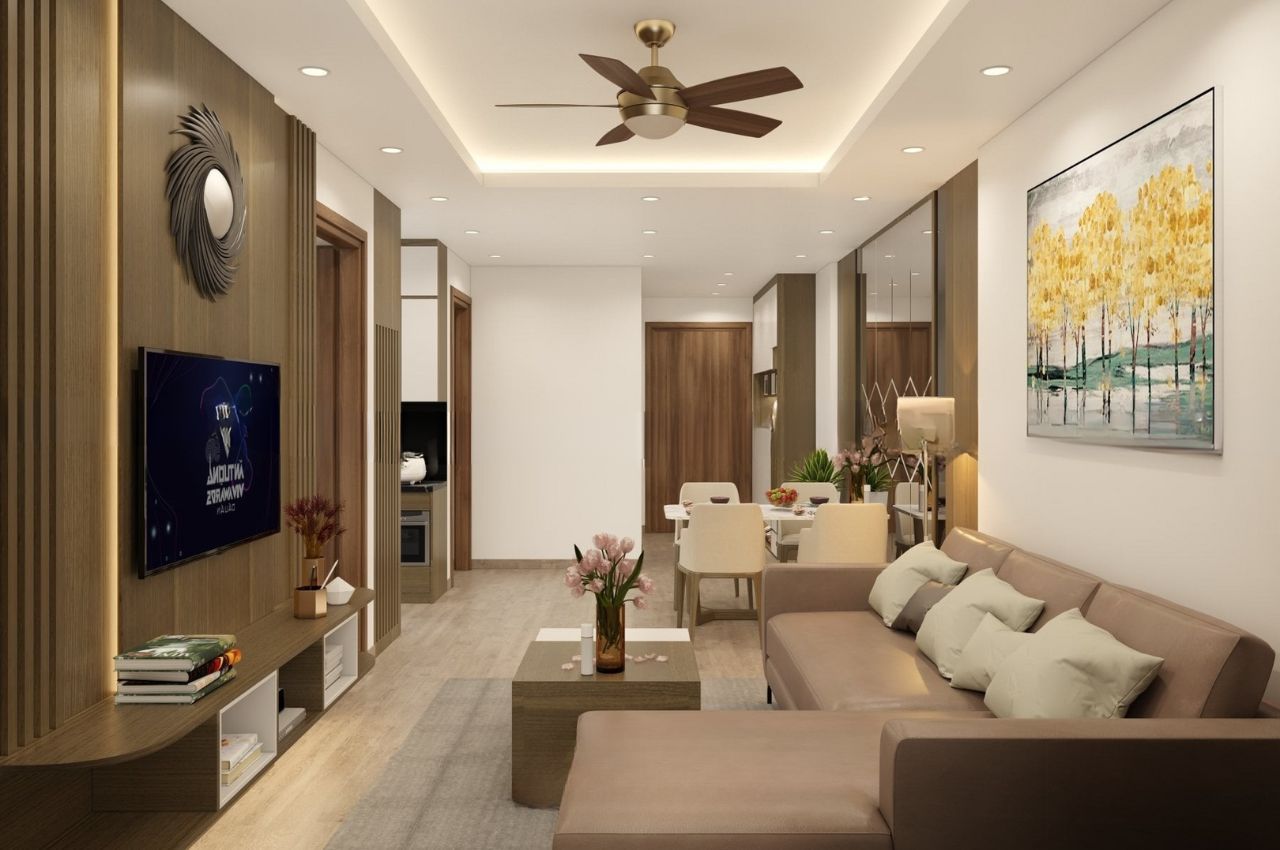 Căn hộ 2PN 74m² chung cư The InterOne Bắc Giang hướng Bắc – Mát mẻ, phù hợp gia đình trẻ
