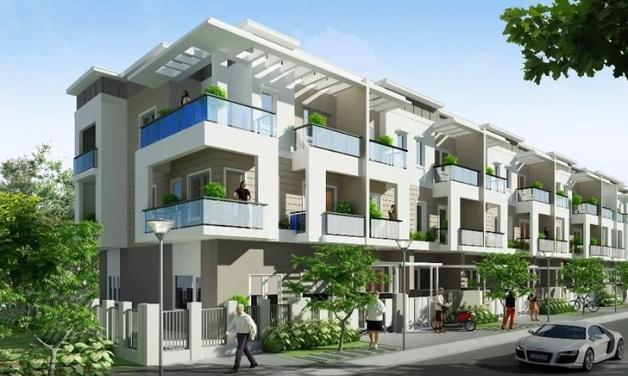 Bán biệt thự Vin Olympic Ngọc Hồi Hà Nội - Song lập xây thô mặt trong 3 tầng 1 tum mặt tiền 11m