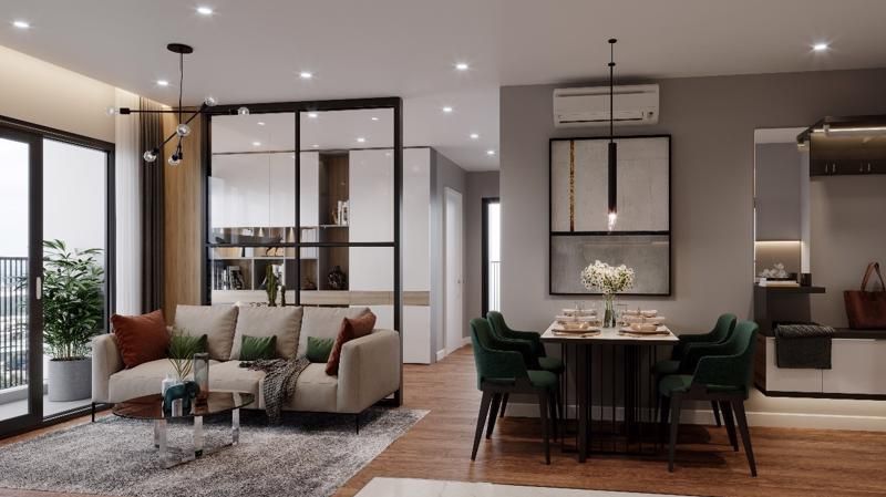 Cho thuê căn góc 4PN tầng cao mặt kính LOWE chạm sàn view Panorama đủ nội thất Platinum Long Biên