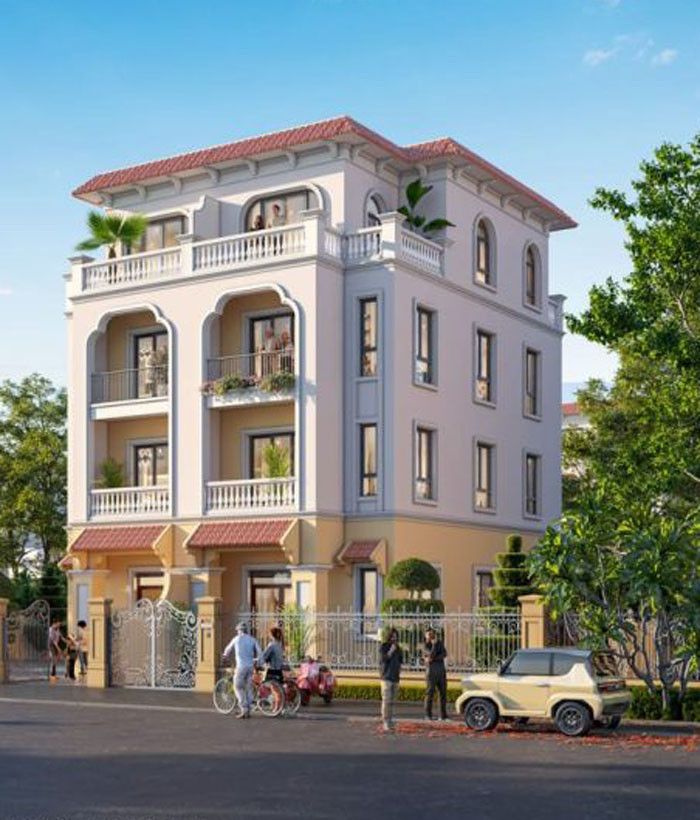 Bán biệt thự song lập hướng Đông hoàn thiện mặt ngoài 3 tầng 1 tum - Lục Bảo Vinhomes Hạ Long