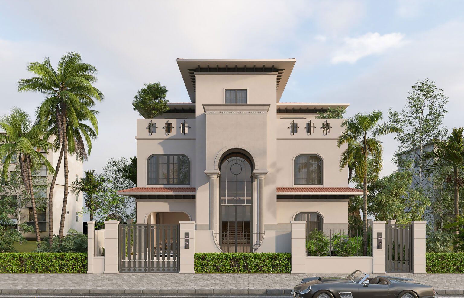 Bán biệt thự căn góc chính Tây Sunshine Rivernia Grand Marina Đồng Nai bàn giao mặt ngoài