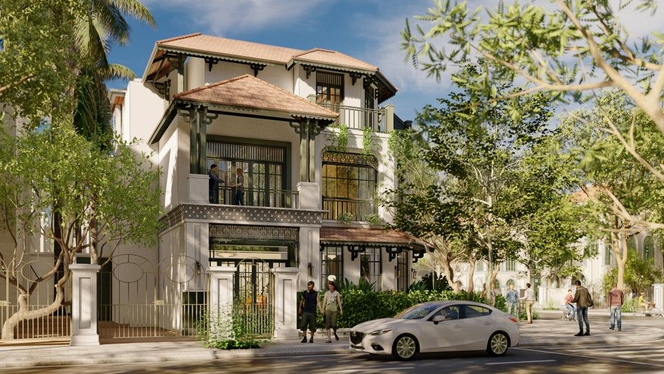Bán biệt thự Vinhomes Olympic 310m2 hướng Bắc, thiết kế phòng sinh hoạt chung tại tầng hai, liên hệ