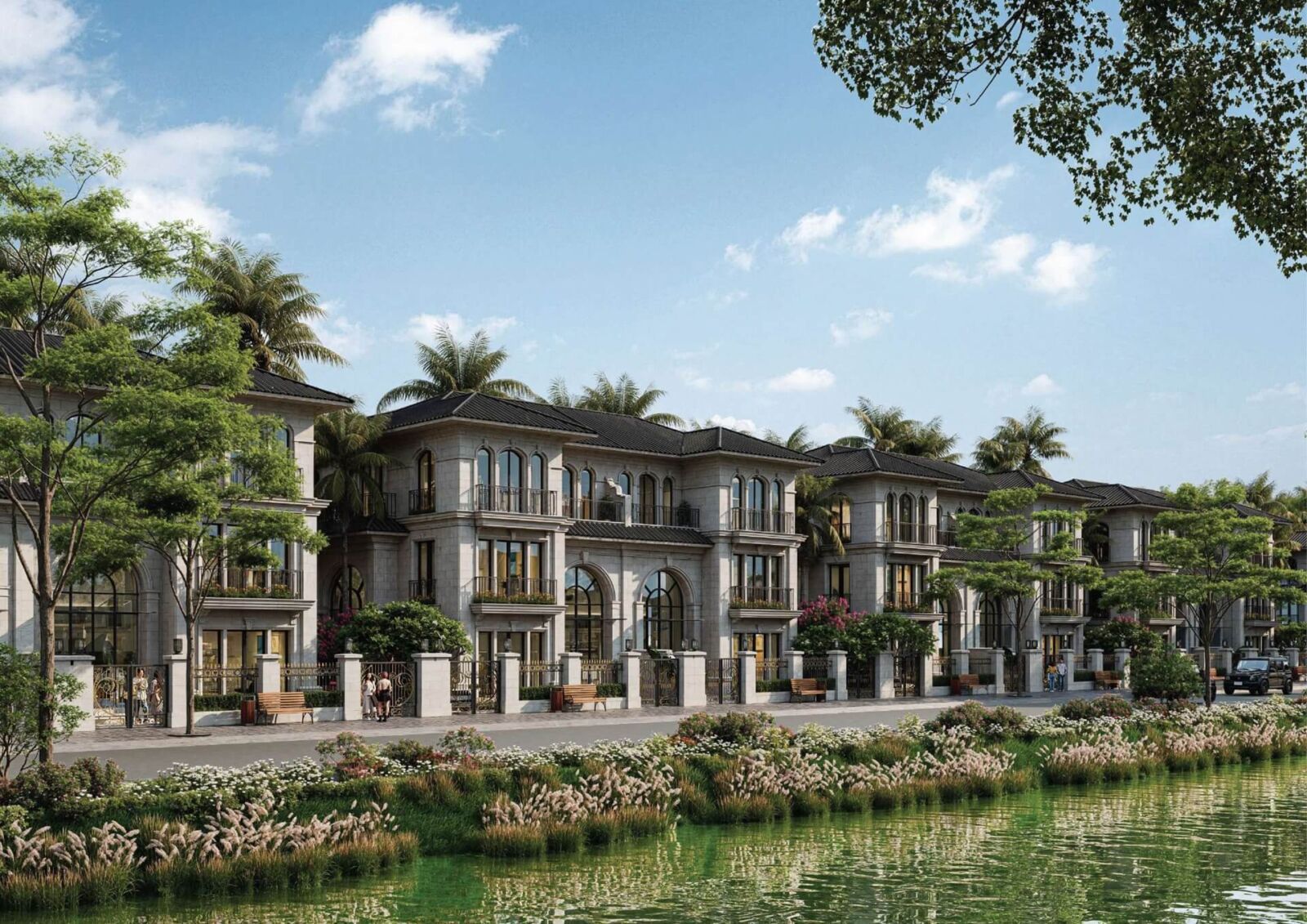 Cho thuê biệt thự Sunshine Legend City hướng Tây Bắc – Gara ô tô, phòng khách lớn, sân vườn riêng