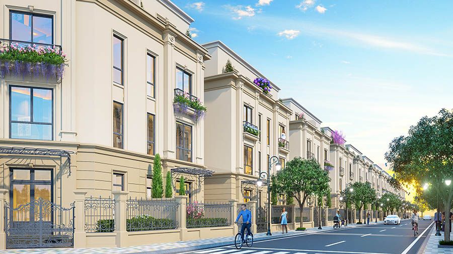 Bán biệt thự song lập Vinhomes Hòa Long Bắc Ninh hướng Tây hoàn thiện mặt ngoài x 3 tầng view đẹp