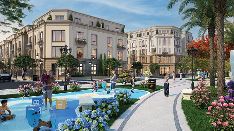 Bán biệt thự song lập hướng Đông Bắc Vinhomes King Park Bắc Ninh hoàn thiện mặt ngoài 3 tầng 1 tum