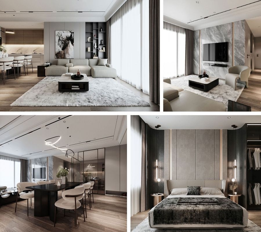 Mua căn 3 ngủ 2wc tầng cao Tây Nam hoàn thiện cao cấp Sun Glory Residence Nghệ An view nội khu