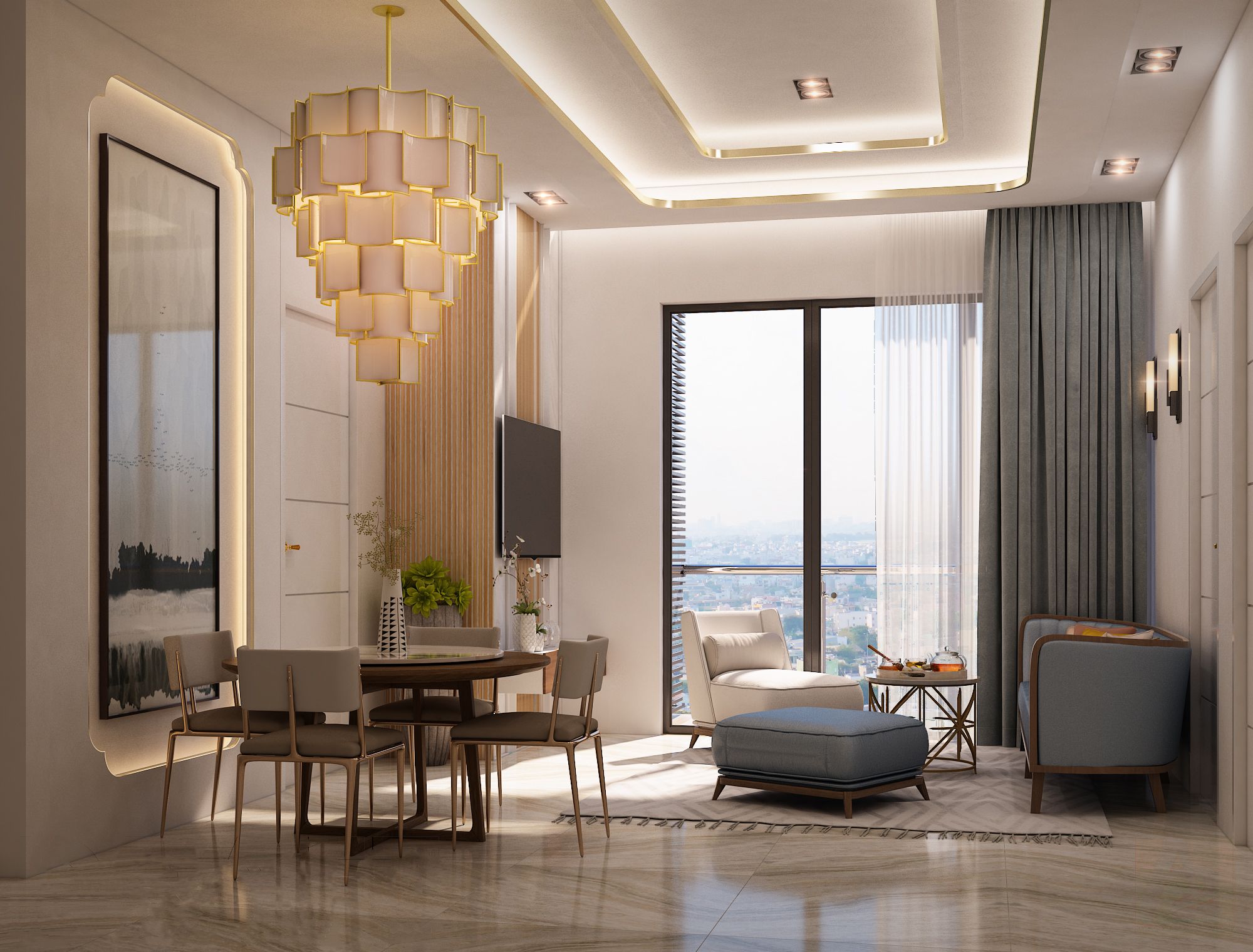 Cho thuê căn hộ Dual Key Sun Centro Town – Hướng Bắc, thiết kế tiện nghi, tối ưu công năng sử dụng