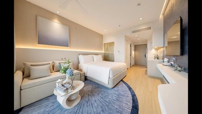 Mua căn góc 4 phòng ngủ tầng trung ban công Tây Tứ Trạch nội thất cao cấp Charmora City Nha Trang