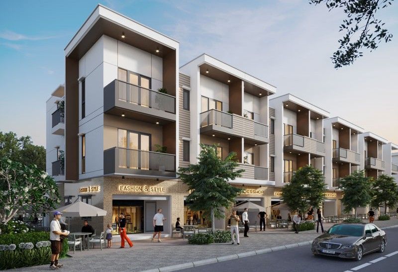 Bán căn góc liền kề Elegant Thạch Bàn - Đông Tứ Trạch vừa ở, vừa kinh doanh hoàn thiện bên ngoài