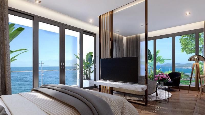 Cần bán căn góc 3PN/2WC tầng cao chính Nam ban công view núi hoàn thiện đẹp The Sunset Phú Quốc