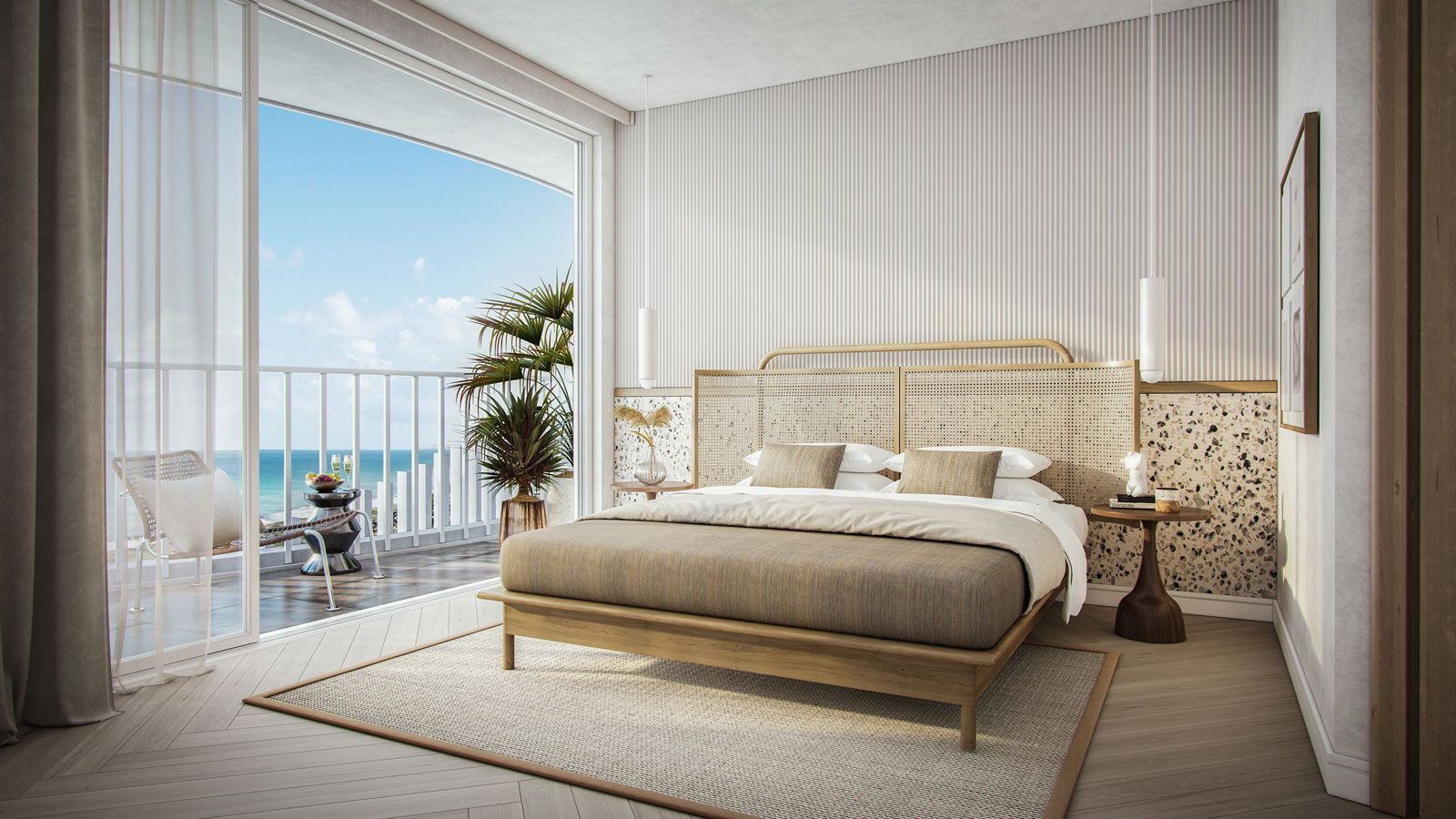 Bán căn hộ 3 phòng ngủ Đông Bắc ban công hướng biển hoàn thiện cao cấp The Sunset Phú Quốc