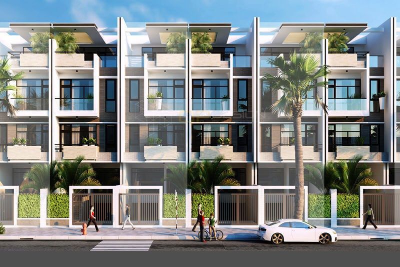 Bán nhà liền kề Tây Bắc vị trí đẹp kinh doanh Elegant Park Thạc Bàn xây thô mặt trong 4 tầng