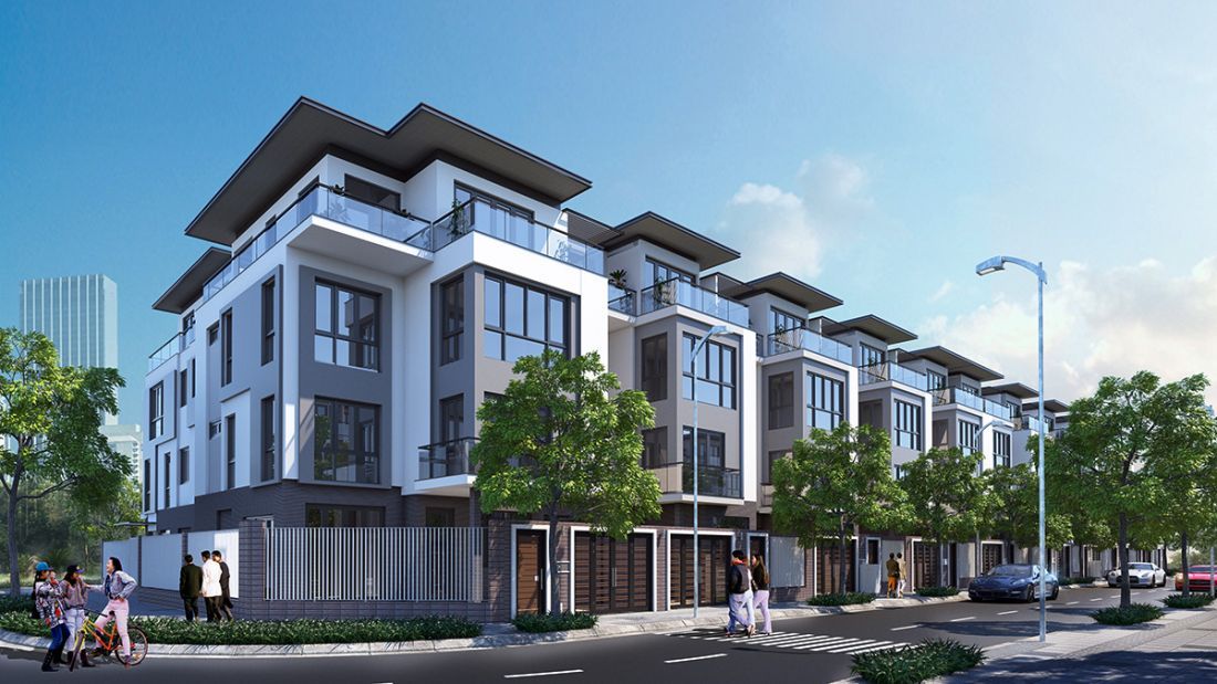 Bán nhà liền kề The Crown Đại Hoàng Sơn Bắc Ninh – Hoàn thiện mặt ngoài, view thoáng, gần tiện ích