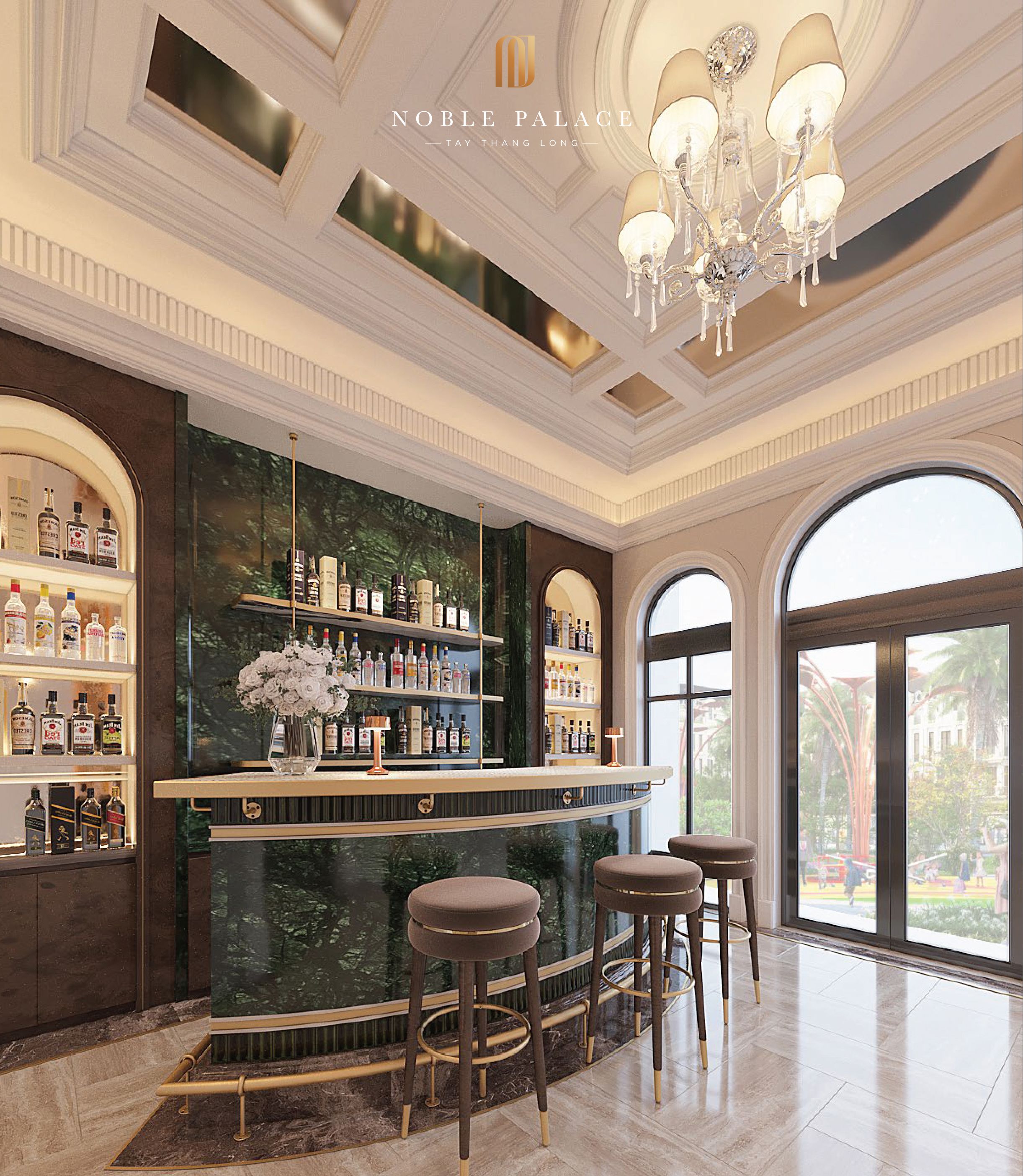 Bán shop Thương mại Elegant Đông Nam 2 mặt thoáng gần công viên xanh Noble Palace Tây Thăng Long