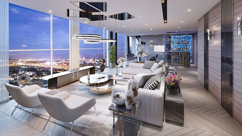 Cho thuê căn góc Penthouse nội thất cơ bản Sang trọng view đô thị Lumiere Hanoi Seasons Garden