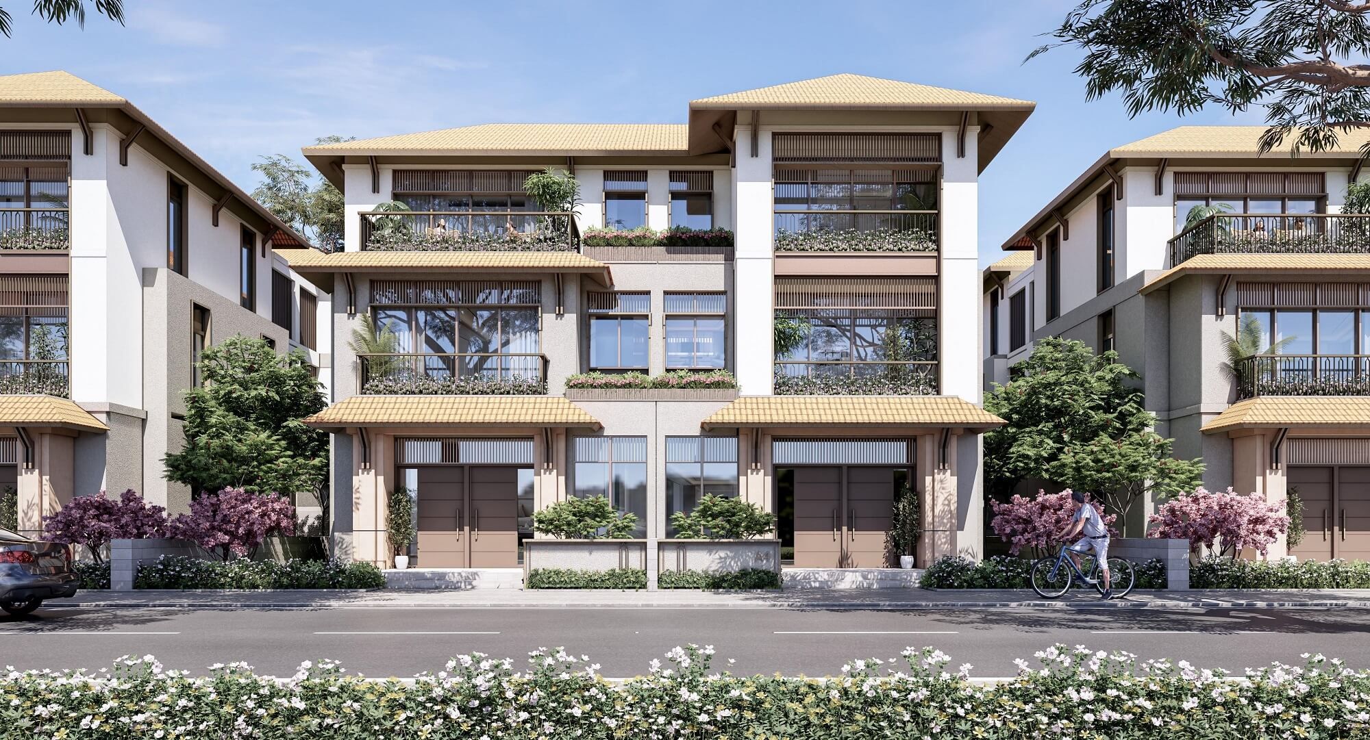 Bán biệt thự song lập Tây Nam gần hồ điều hòa 23 x 10m sân vườn rộng, bàn giao ngoài Khu P Ciputra