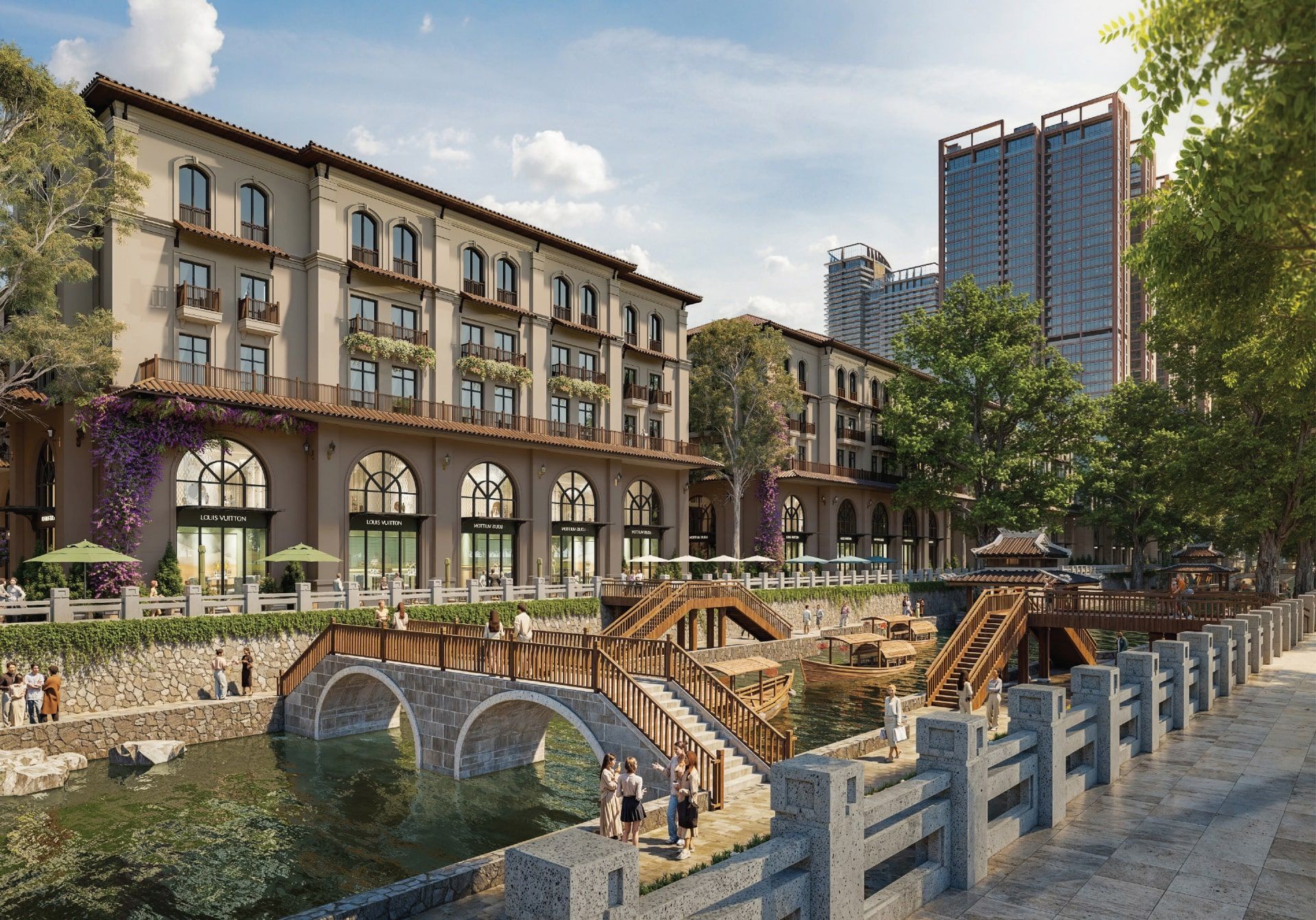 Cần bán liền kề chính Nam xây thô mặt trong 4 tầng - Kinh doanh thuận lợi Alluvia Sunshine Marina