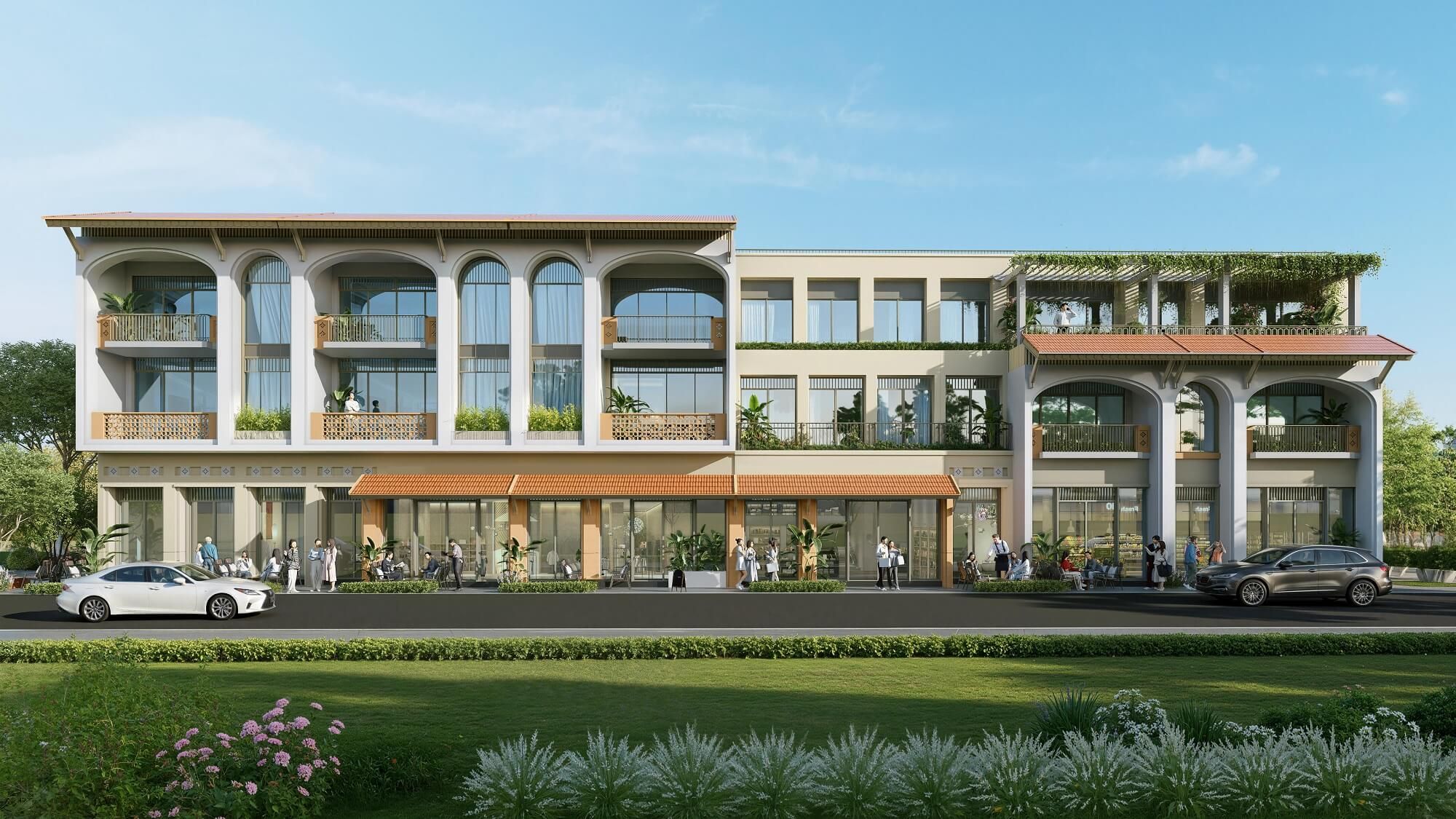 Cần bán liền kề xẻ khe Tây Nam kế cận vườn hoa - Kinh doanh thuận lợi Charmora City Sun Nha Trang