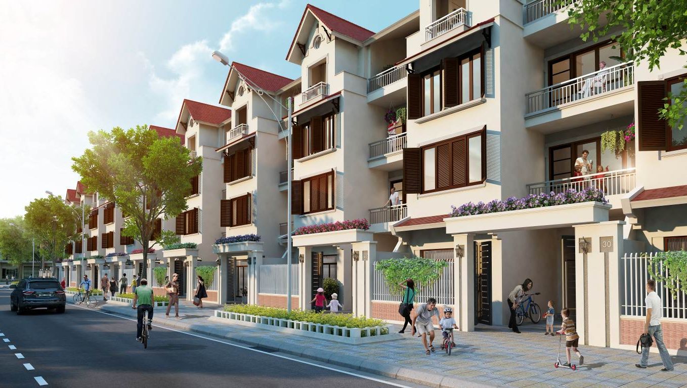 Bán nhà phố shophouse hướng Đông vừa ở, vừa kinh doanh - DT: 80m2 x 4 Vinhomes Yên Thường Đông Anh