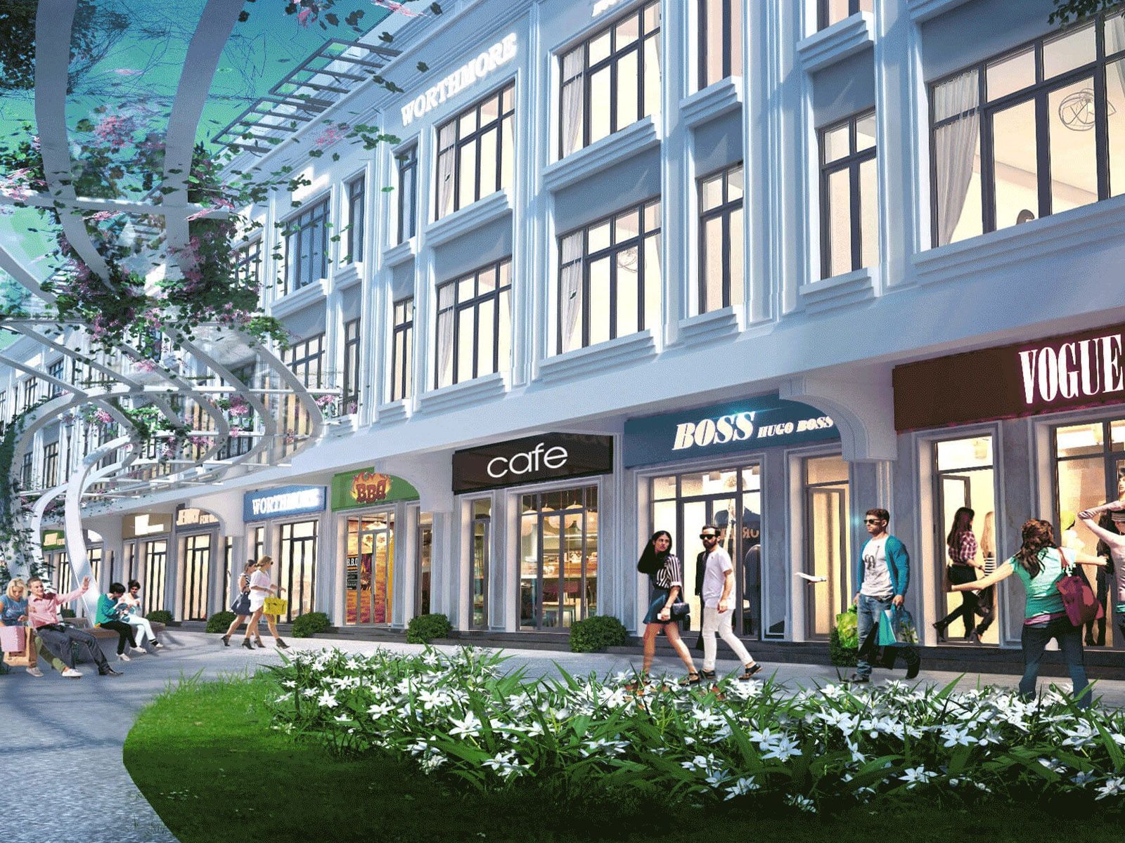 Cho thuê shophouse The Crown Đại Hoàng Sơn Bắc Ninh – Nhà 4 tầng, mặt bằng rộng